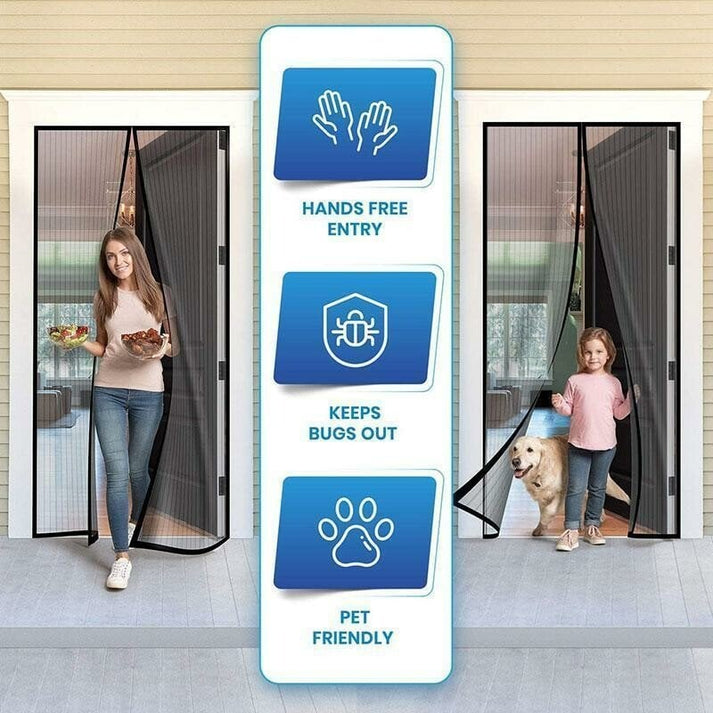 Mesh Screen Net Home Magnetic Foldable Anti Mosquito Door Curtains