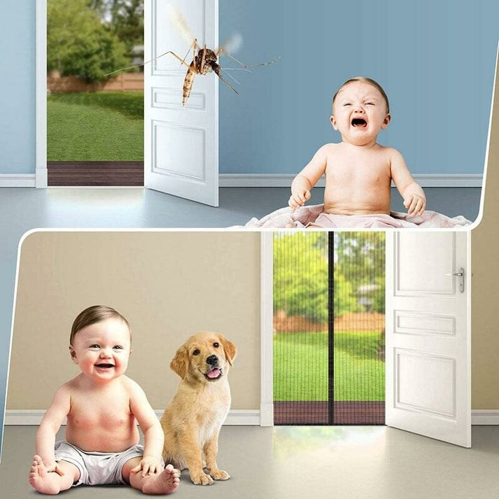 Mesh Screen Net Home Magnetic Foldable Anti Mosquito Door Curtains