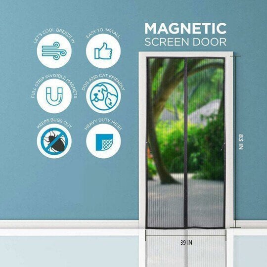 Mesh Screen Net Home Magnetic Foldable Anti Mosquito Door Curtains