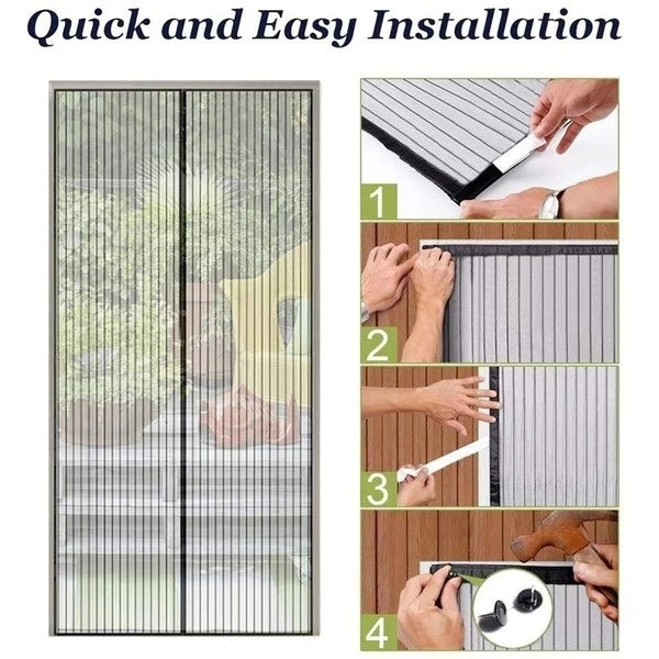 Mesh Screen Net Home Magnetic Foldable Anti Mosquito Door Curtains