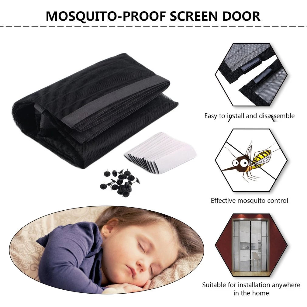 Mesh Screen Net Home Magnetic Foldable Anti Mosquito Door Curtains