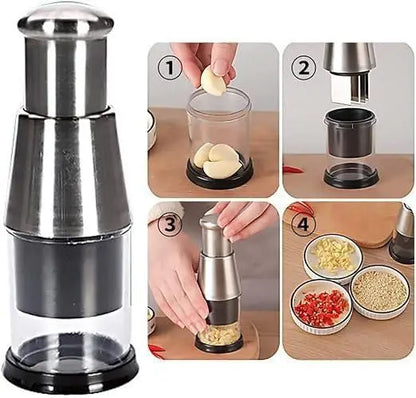 Stainless Steel Hand Food Chopper Garlic Press