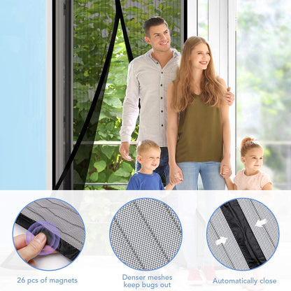 Mesh Screen Net Home Magnetic Foldable Anti Mosquito Door Curtains